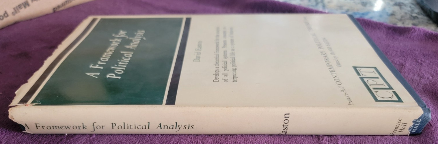 A Framework for Political Analysis by David Easton 1965 HC Prentice-Hall CPT