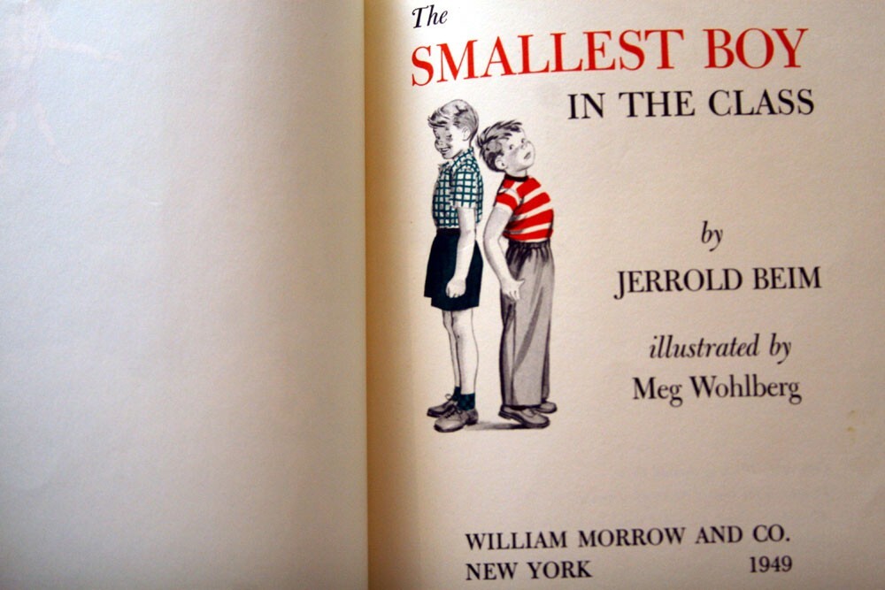 The Smallest Boy in the Class by Jerrold Beim & Meg Wohlberg 1949 HC/DJ Vintage