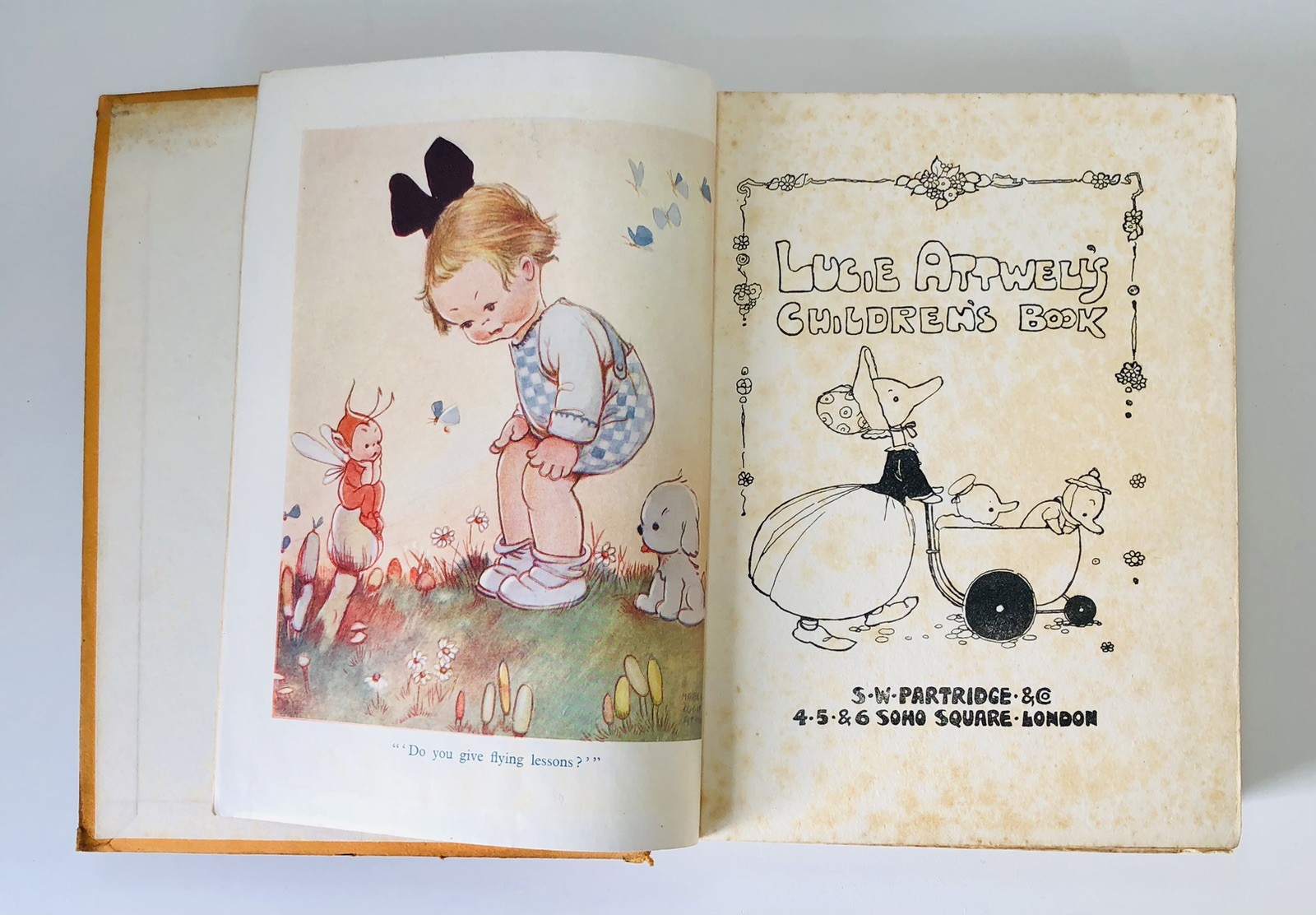 Lucie Attwell’s Vintage Hardback 1930’s Children’s Book by S.W. Partridge