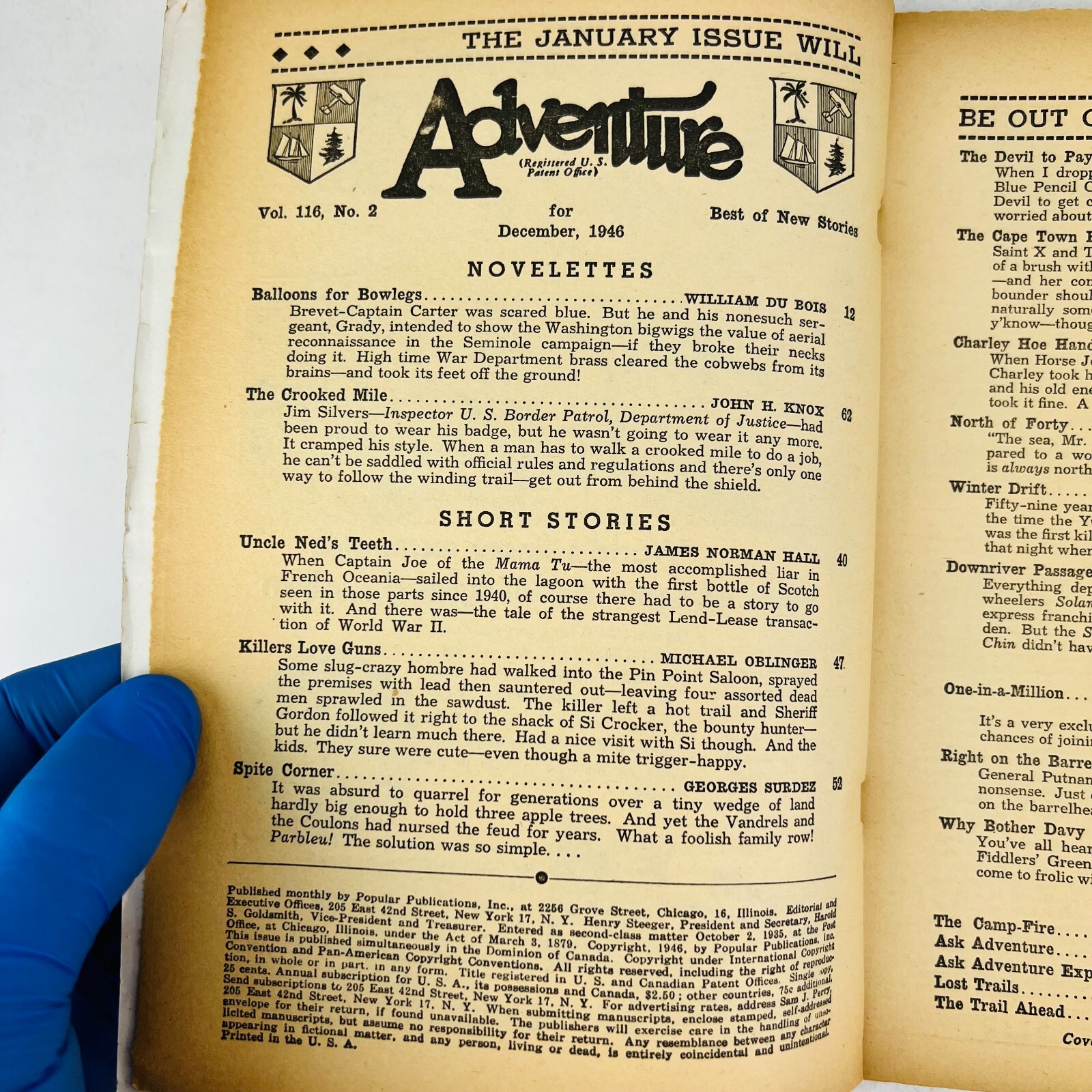 RARE PULP!!! – ADVENTURE – 1946 DEC – BALLOONS FOR BOWLEGS – FINE