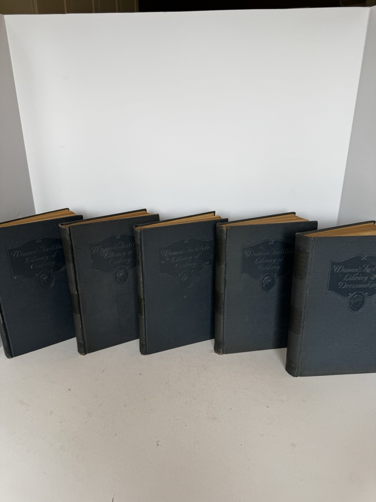 Woman’s Institute Cookery & Dressmaking 5 Vol Hardcover 1st Ed 1926
