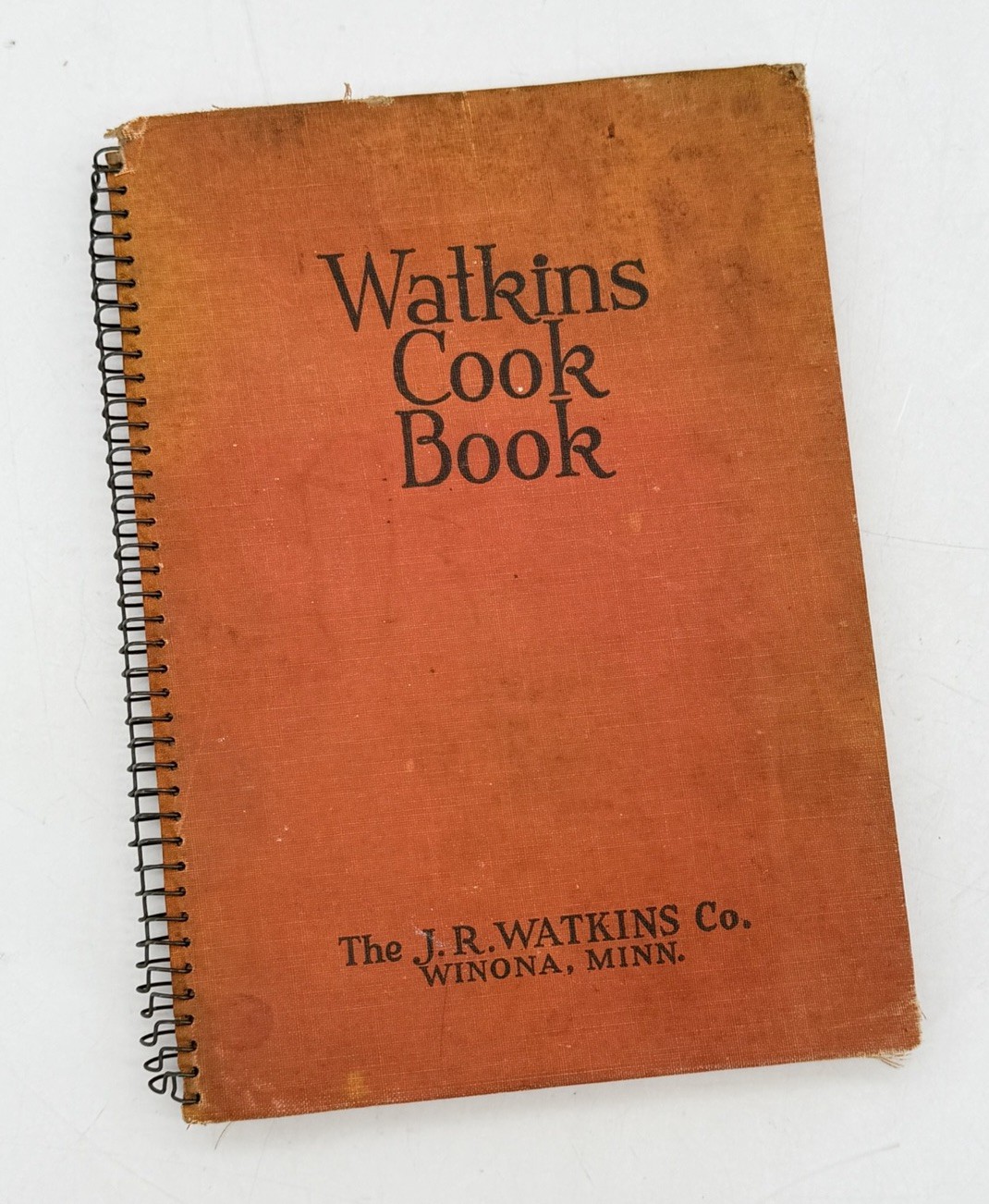 Vintage 1936 J.R. Watkins Company Cookbook Spiral Book Great Depression RARE