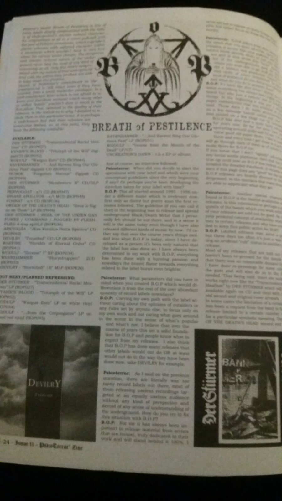 Psicoterror #XI Black Metal Heavy Metal Magazine Zine Death Metal