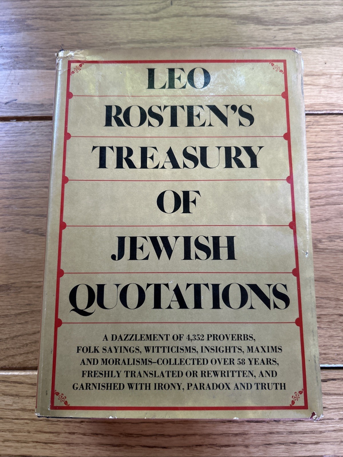 Treasury Of Jewish Quotations By Leo Rosten`s 1972 Vintage McGraw-Hill Hardcover
