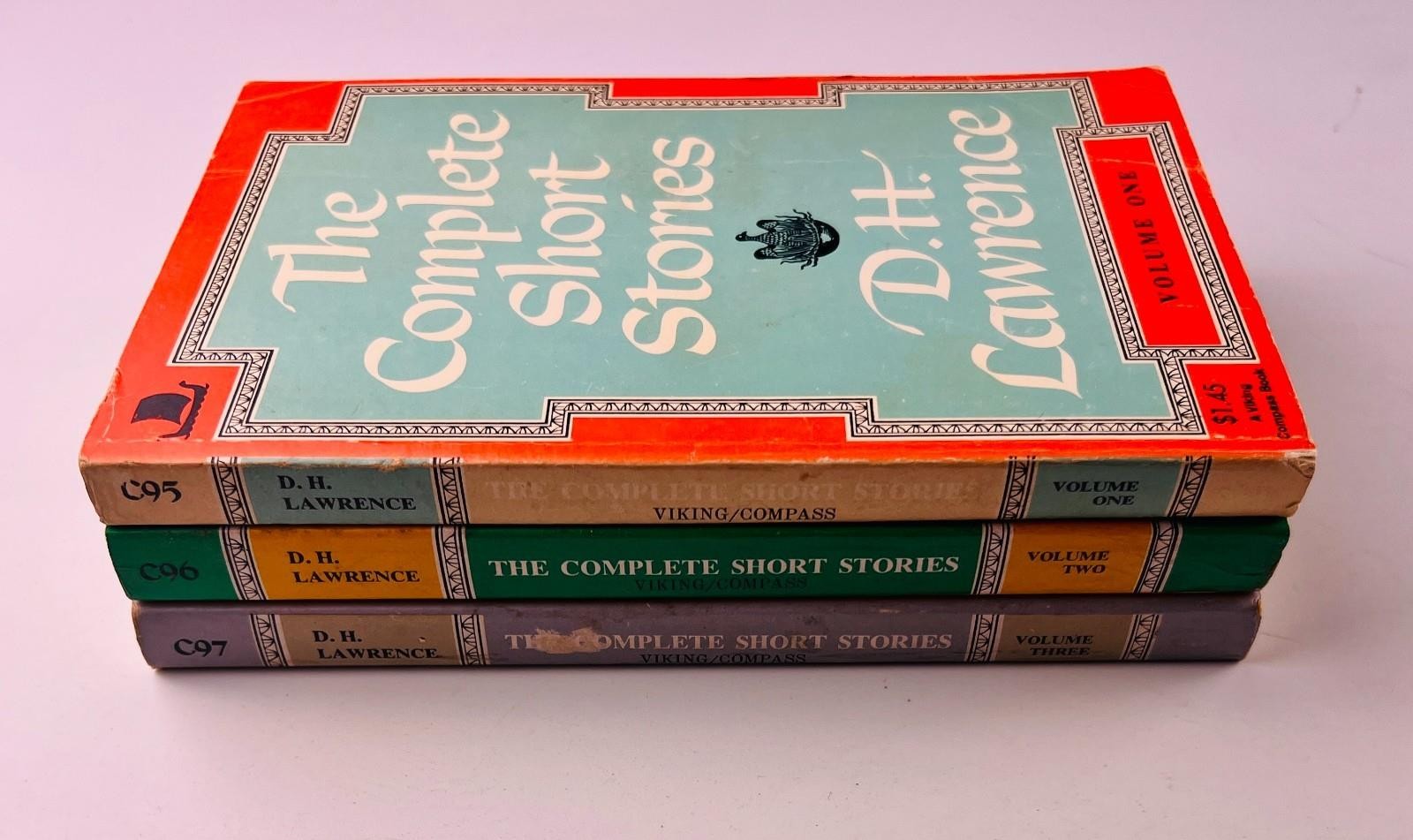 The Complete Short Stories D.H. Lawrence 3 Vol Set 1968 Viking Compass Vintage