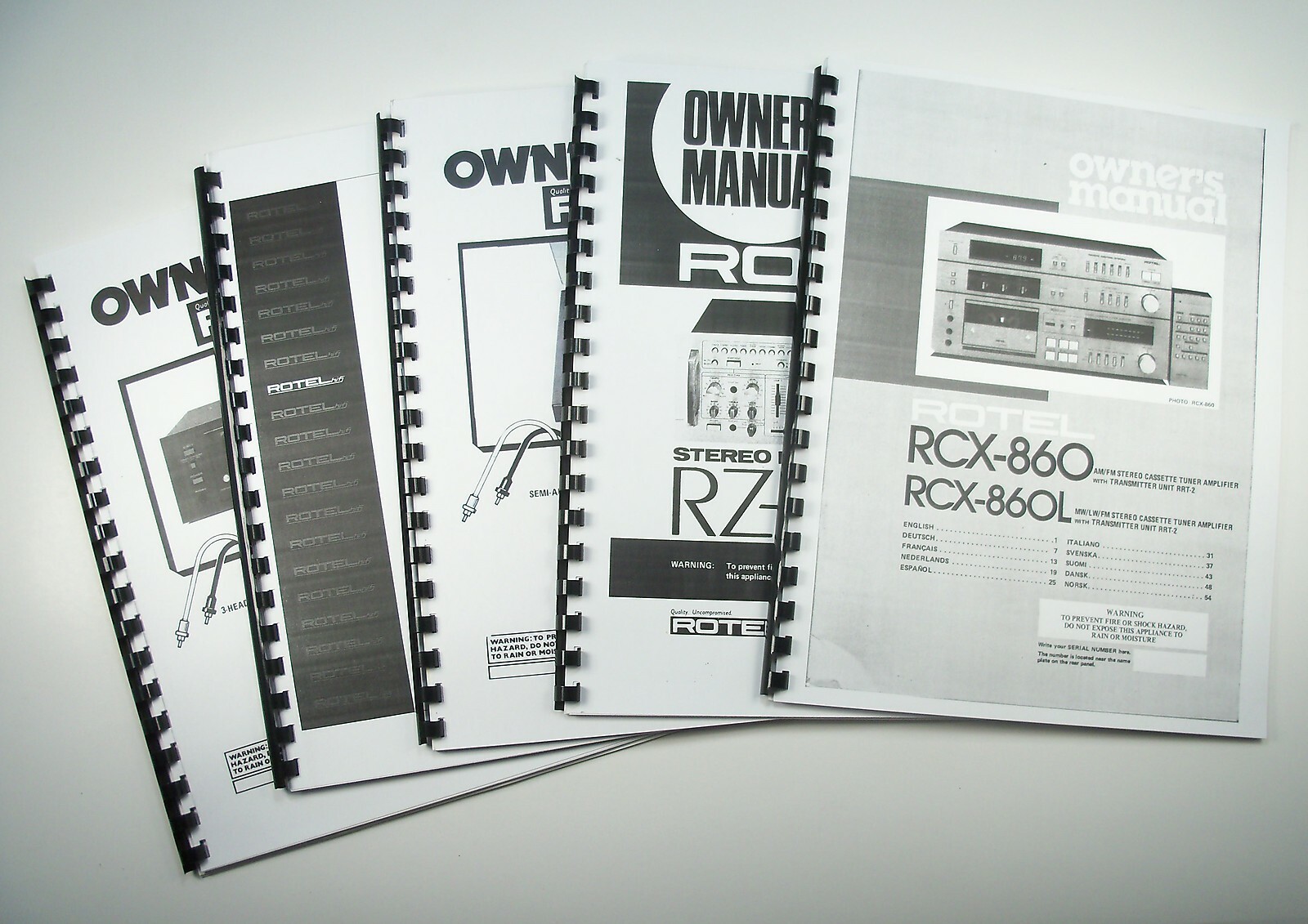 Rotel RA-1070 Amplifier Owners Instruction Manual
