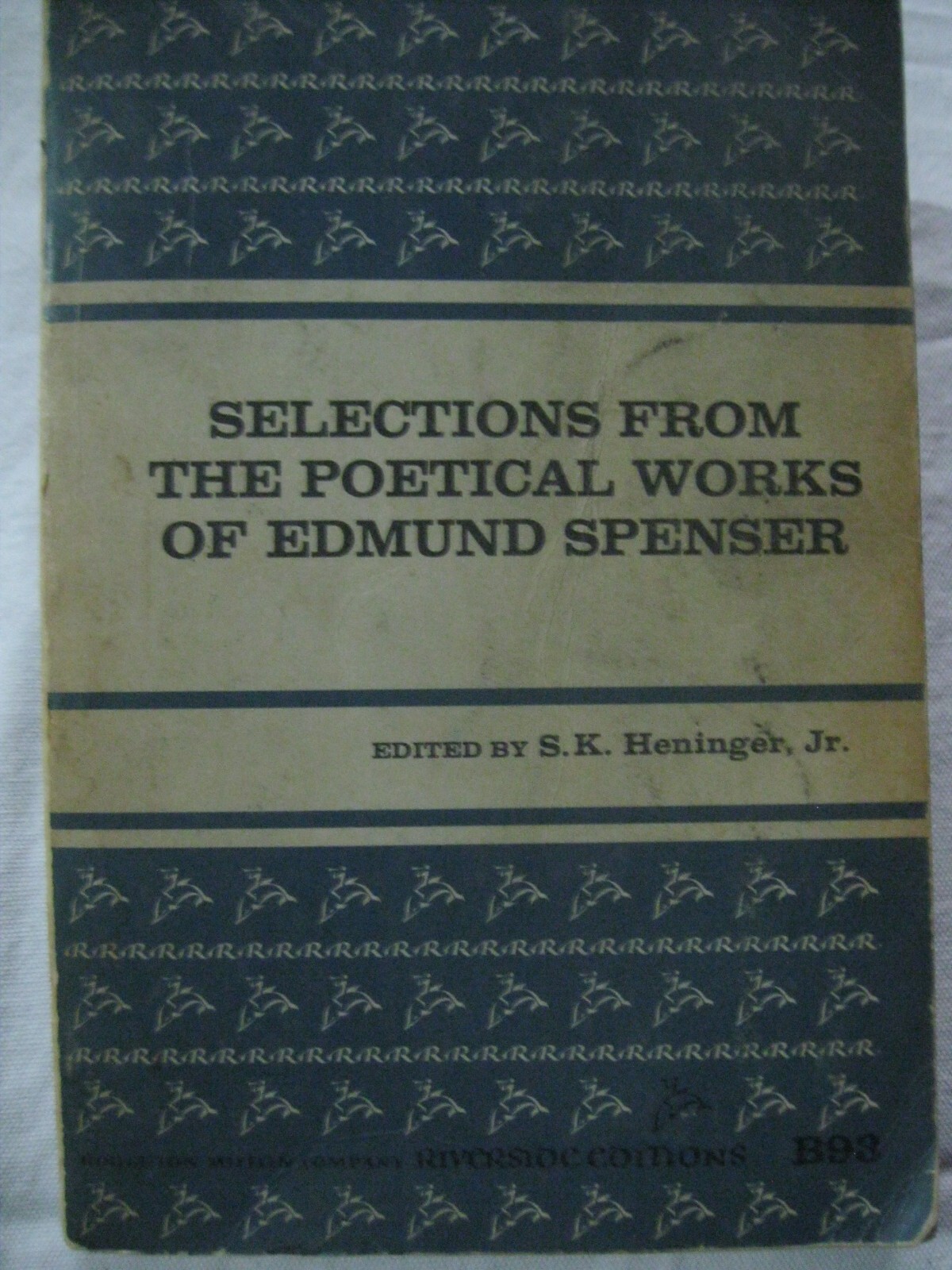 Selections from the Poetical Works of Edmund Spenser 1970 Edition Vintage PB