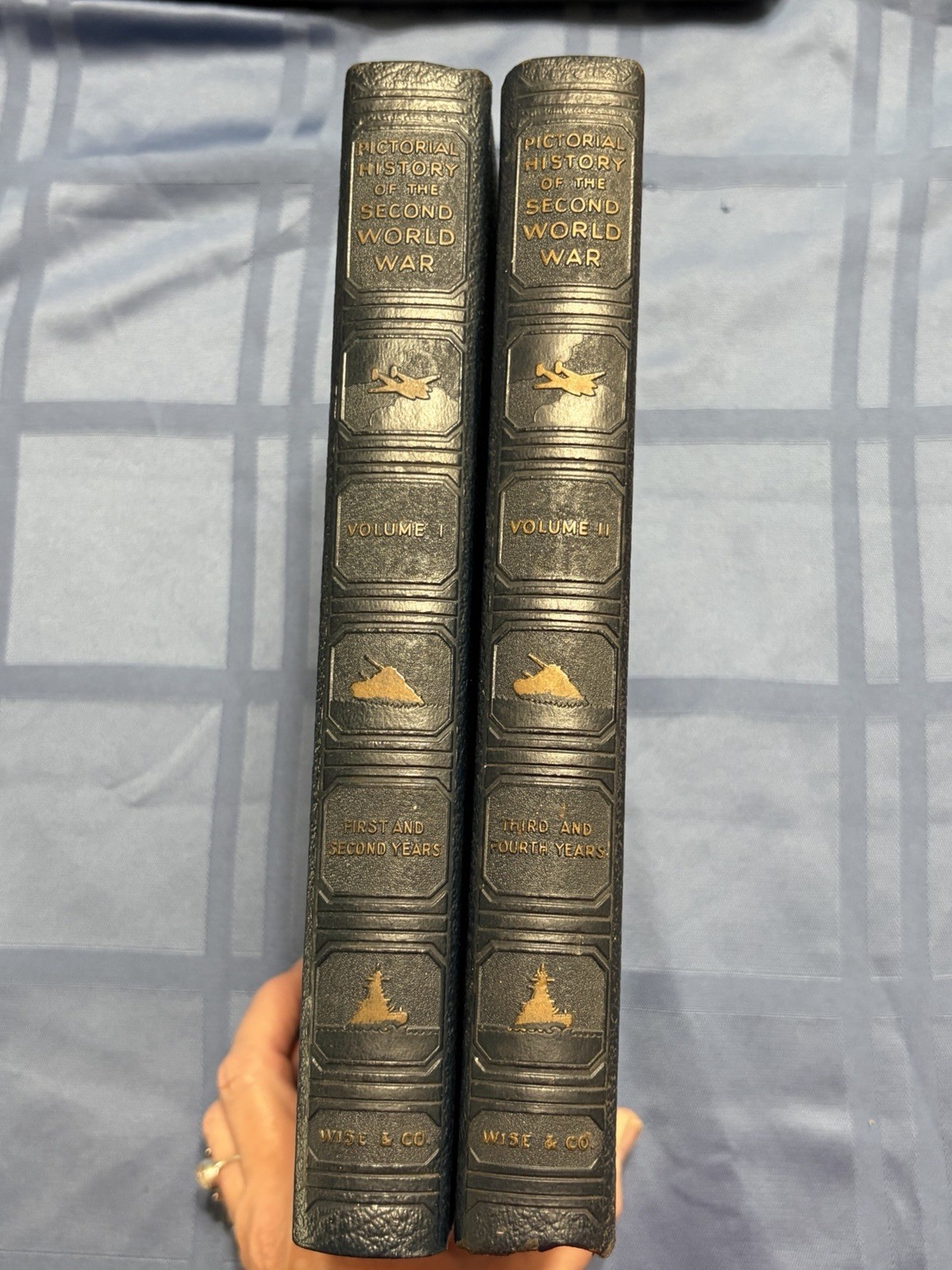 Pictorial History Of The Second World War Wm H Wise & Co 1944 Vols 1 & 2 WWII HC