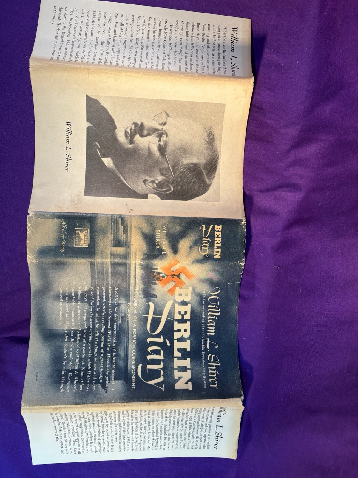 Berlin Diary by William S. Shirer (1941) First Edition Hardcover Book
