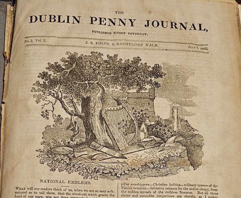 Rare – The Dublin Penny Journal 1832-1833 Irish History & Nationalism 51 Weekly