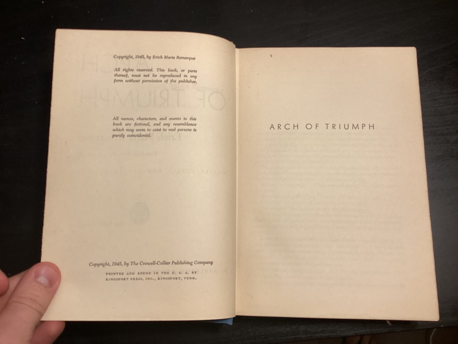 1931-1961 Lot Of 5 Books By Erich Maria Remarque – See Below