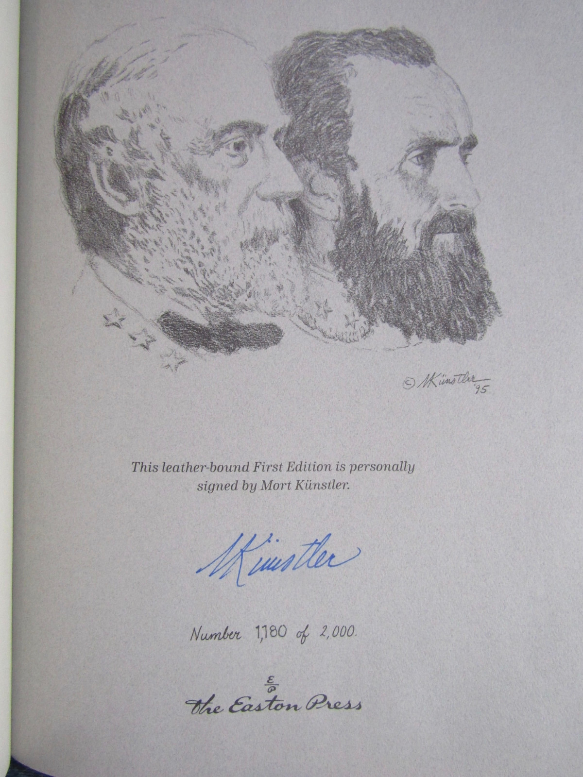 1995 Signed EASTON PRESS Kunstler JACKSON & LEE: LEGENDS IN GRAY Limited Edition