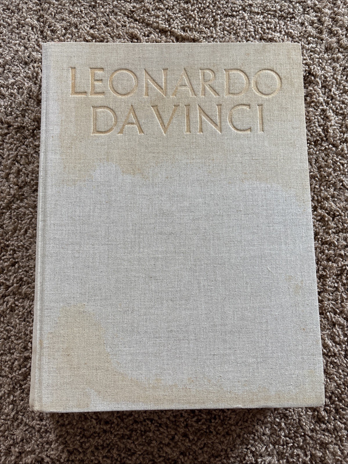 VTG 1956 Leonardo Da Vinci Art Coffee Table Book Large Hardcover Italy