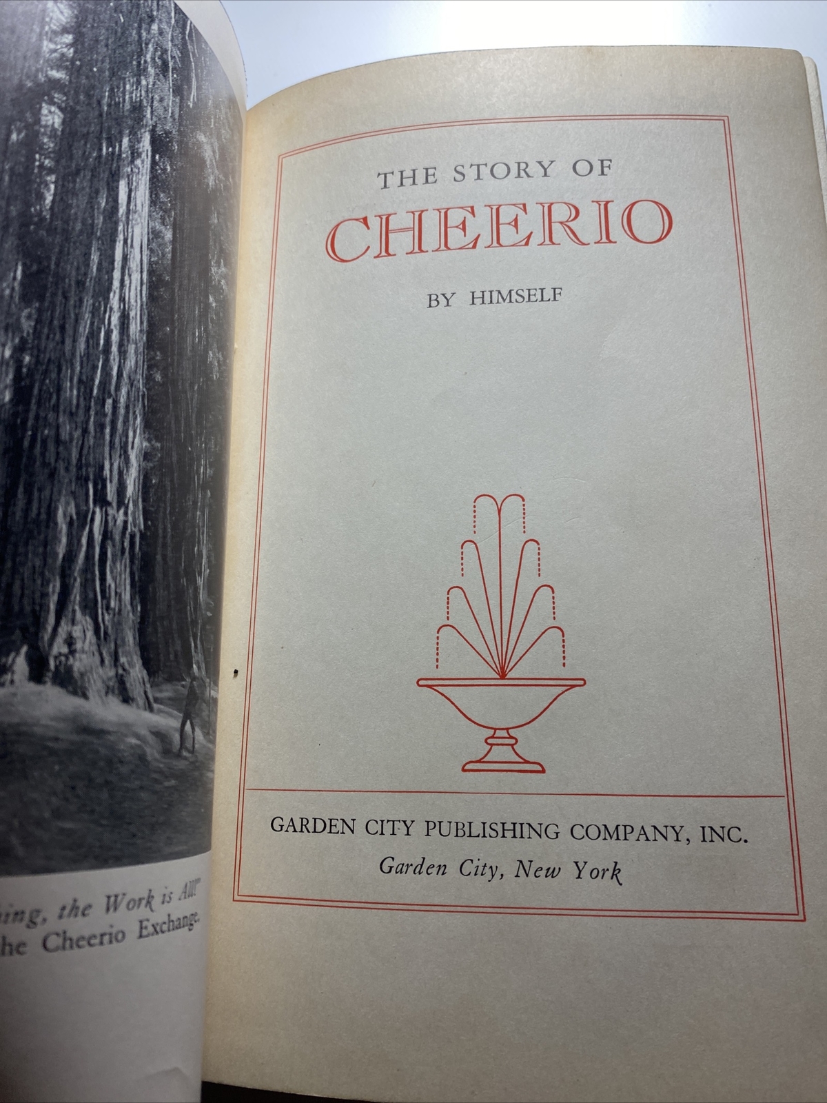 THE STORY OF CHEERIO/ Signed SUBSCRIPTION EDITION/ GARDEN CITY PUB 1936 ab3