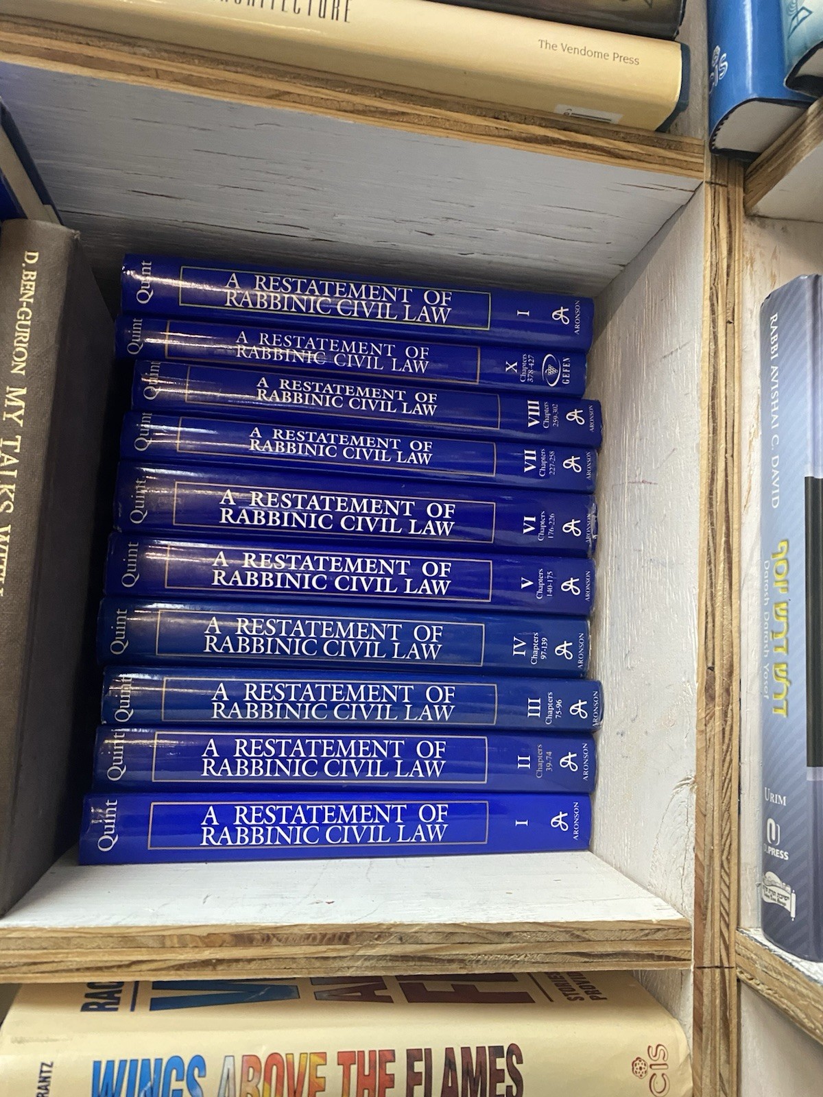 A Restatement of Rabbinic Civil Law Volumes. 11 Vols. I Have 9/11 Missing 9 & 11
