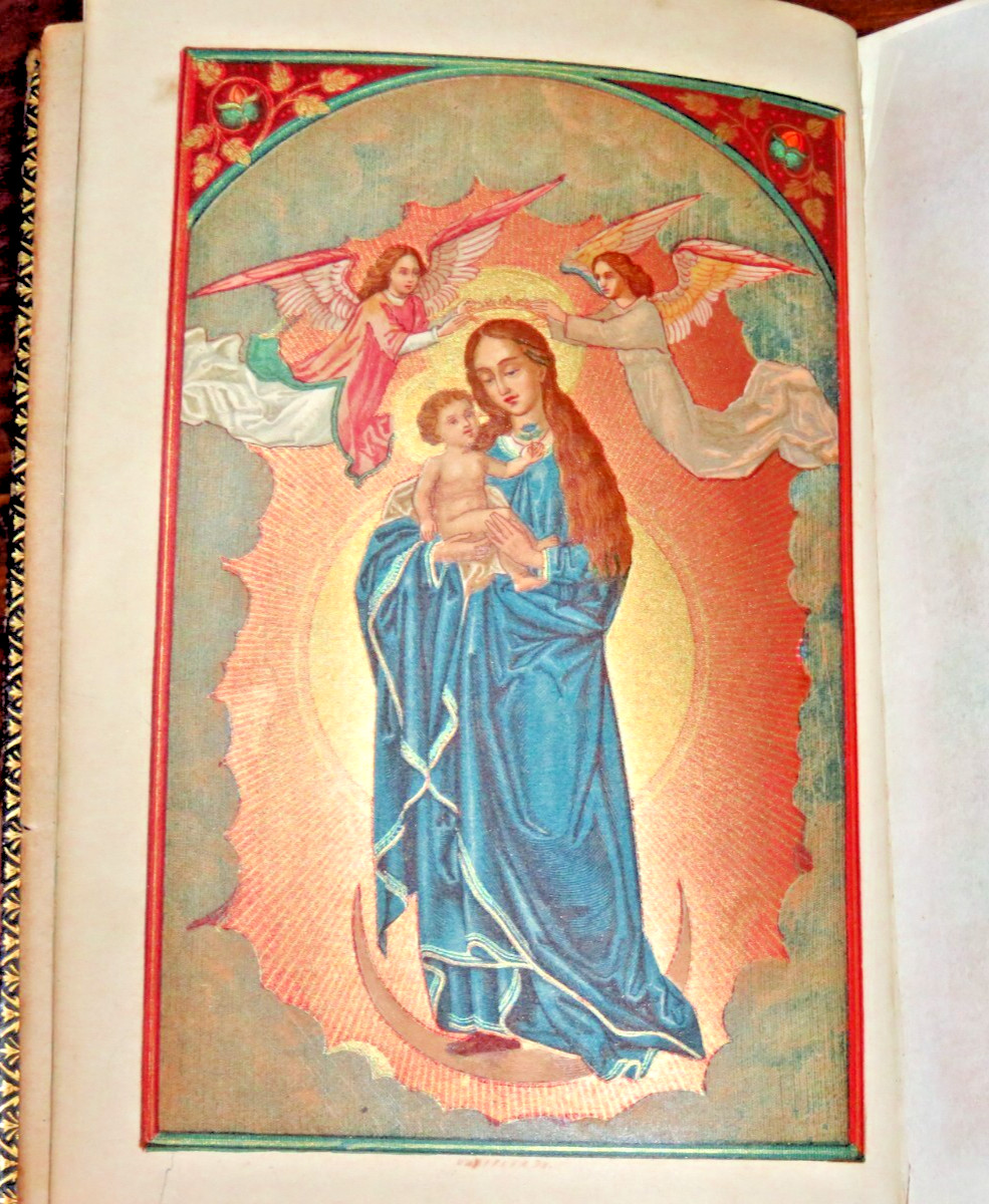 1861 – CATHOLIC LATIN PRAYER BOOK MISSAL – CHROMOLITHOGRAPHY AND ENGRAVED PLATES