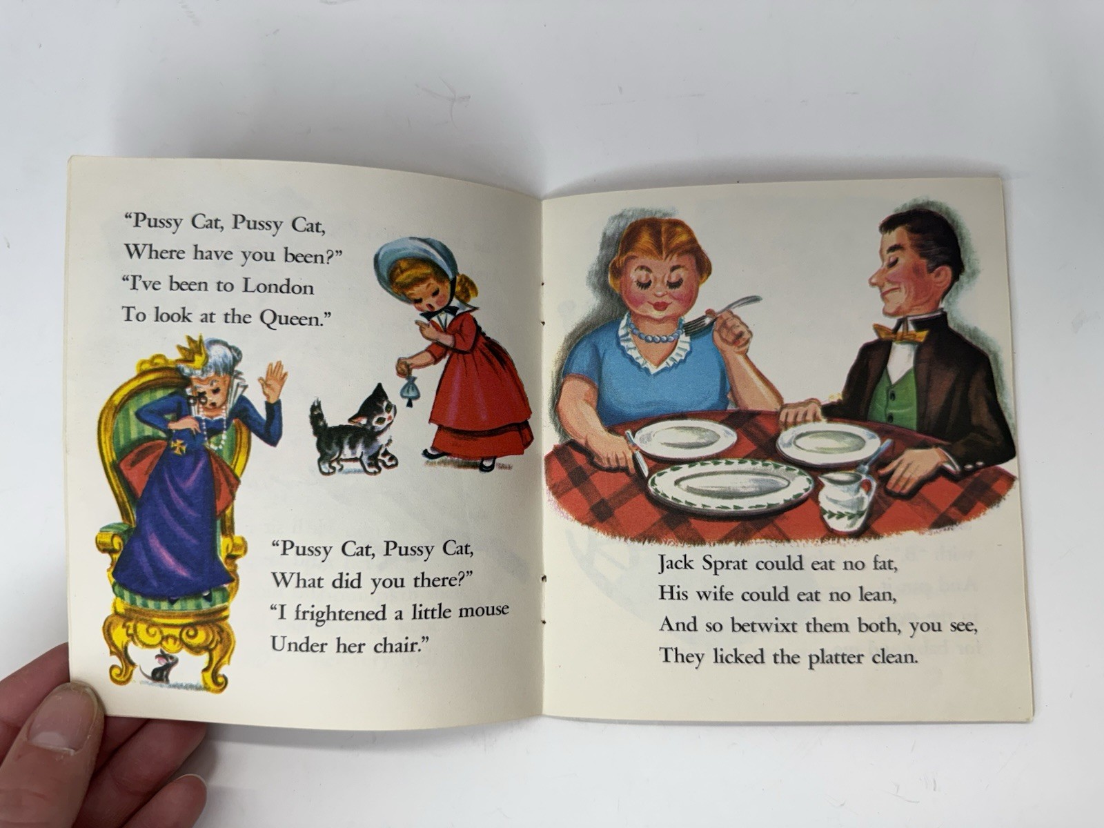Vintage 1961 Mother Goose Nursery Rhymes Tell a Tales Book Country Kitchen