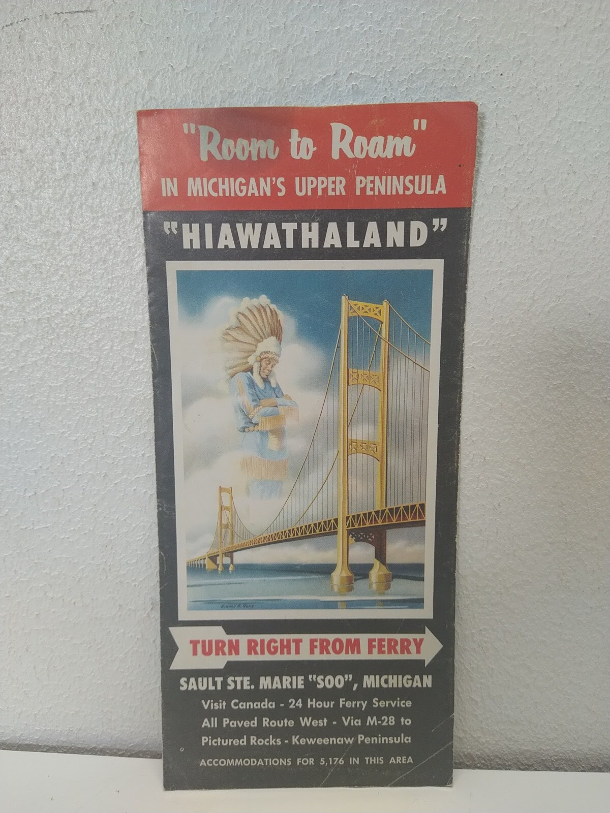 Room to Roam in Michigan’s Upper Peninsula Hiawathaland Sault St. Marie Map VTG