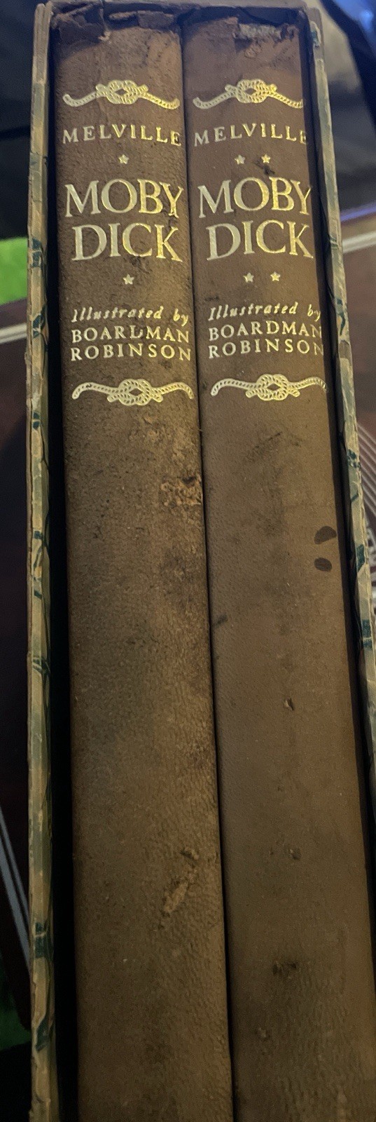 Moby Dick 1943 Signed by Illustrator Limited Editions Club- Herman Melville