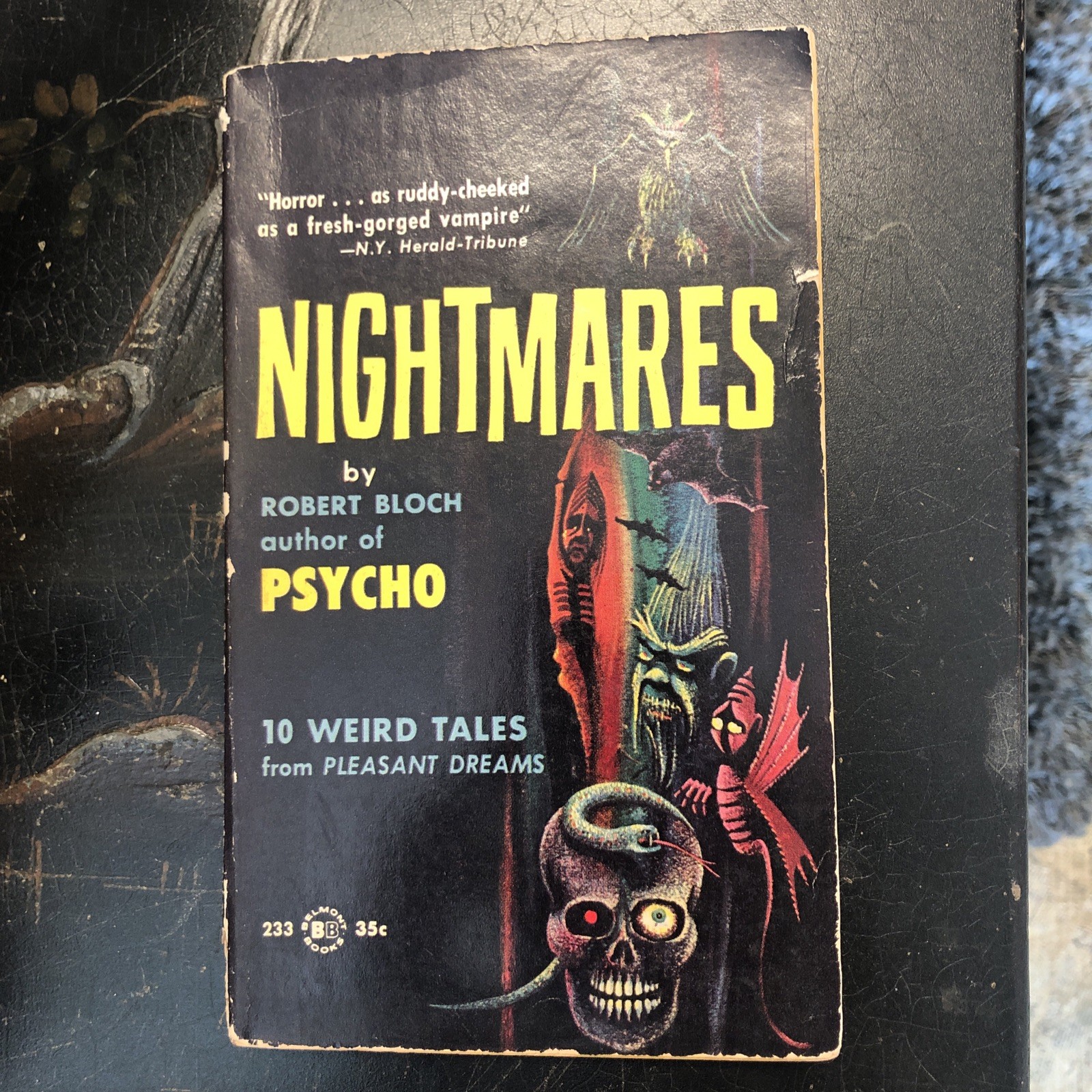 NIGHTMARES BY ROBERT BLOCH 1961 PULP BELMONT BKS HORROR/FANTASY STORIES