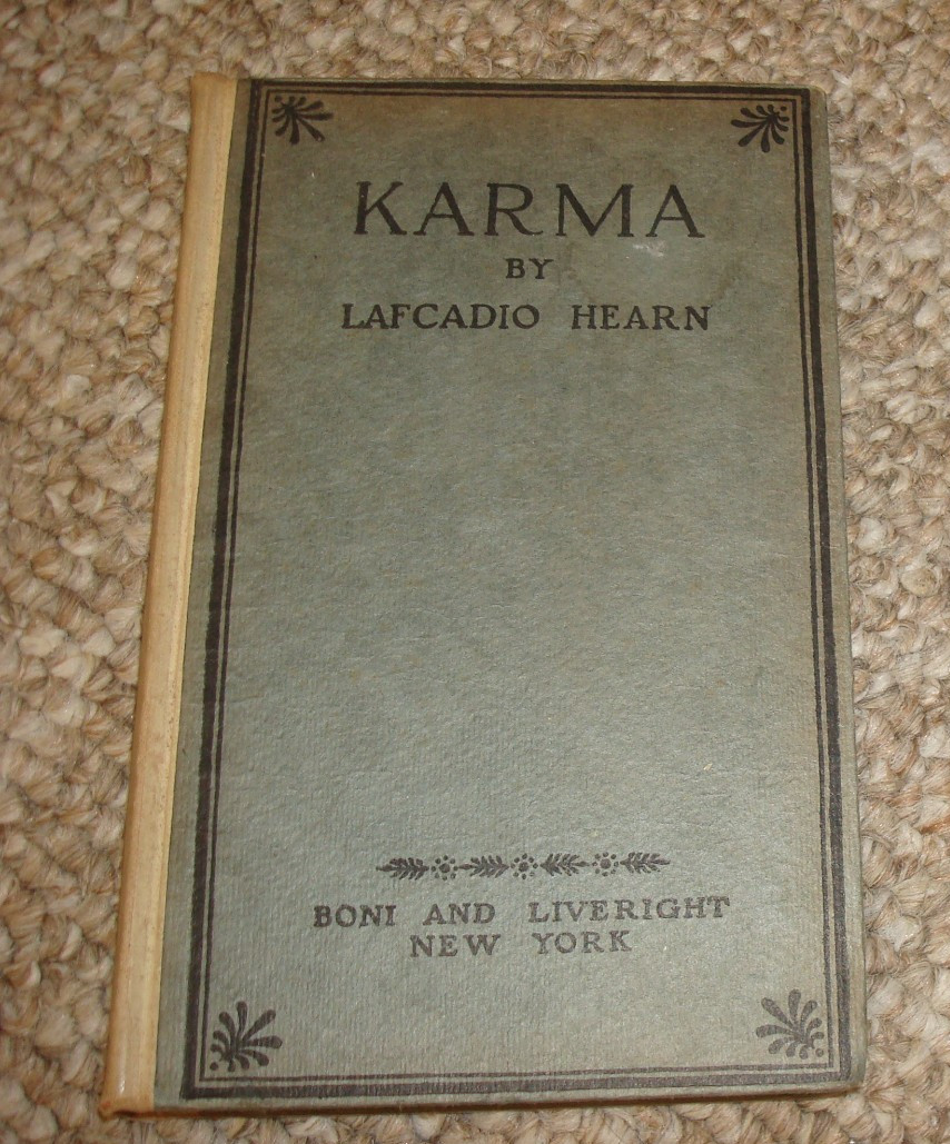 Lafcadio Hearn – Karma. 1918 Boni & Liveright Hardcover. Second Printing