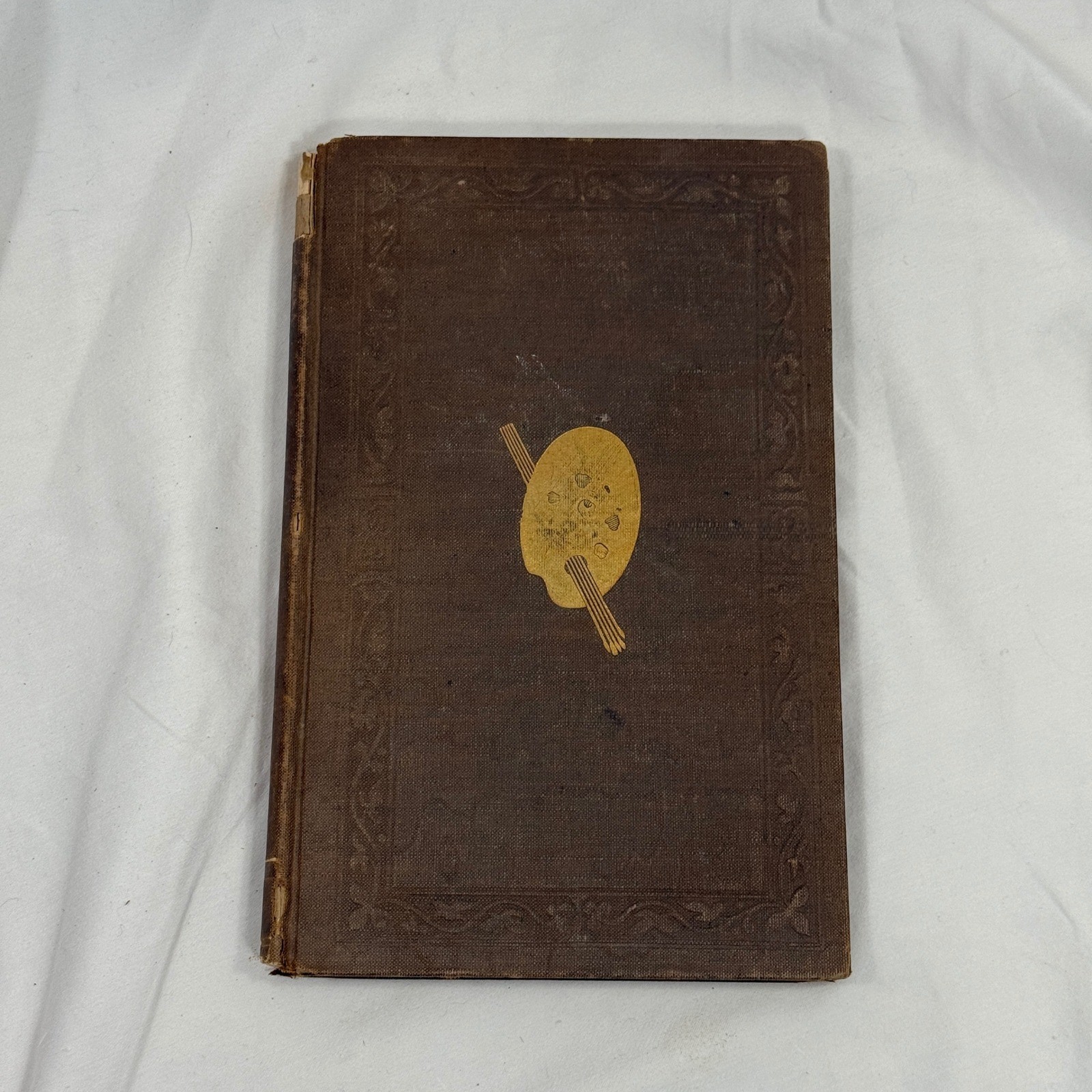 John Ruskin The Political Economy of Art 1860 Brown Fair Antique Hardcover Book