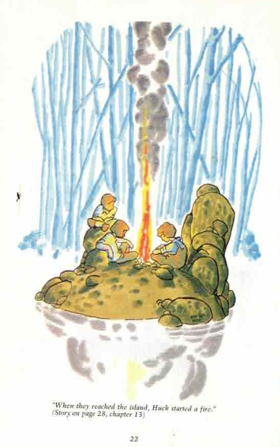 Ex Library Illustrated by Vaughn Bode TOM SAWYER by Mark Twain – color & B&W art