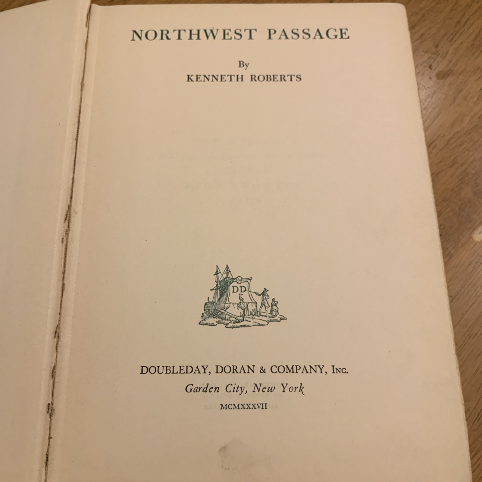 Northwest Passage by Kenneth Roberts Hardback Book 1936-1937
