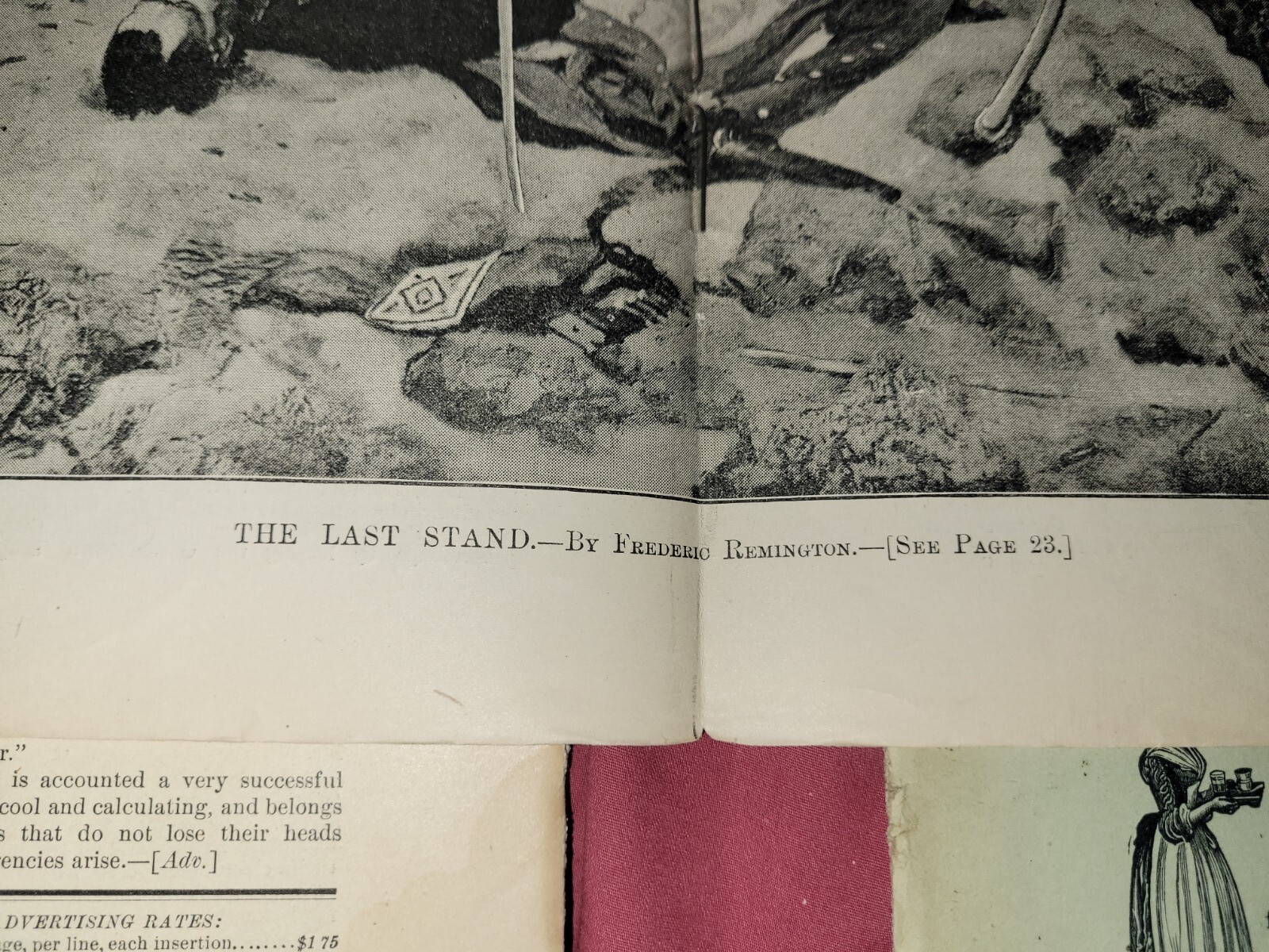 1891 Print Custer Last Stand By Frederick Remington