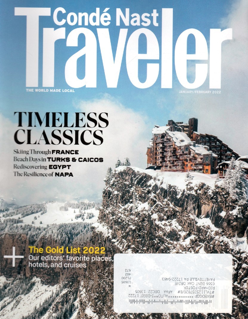 Conde Nast Traveler – Magazine – Jan/Feb 2022