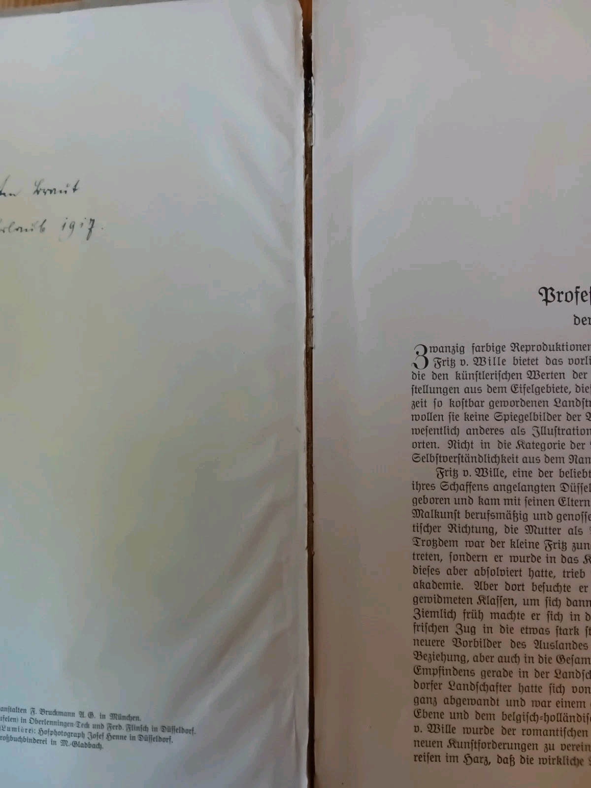 Fritz Von Wille Art Prints Die Eifel Germany 1914 Hardback 20 Color Prints