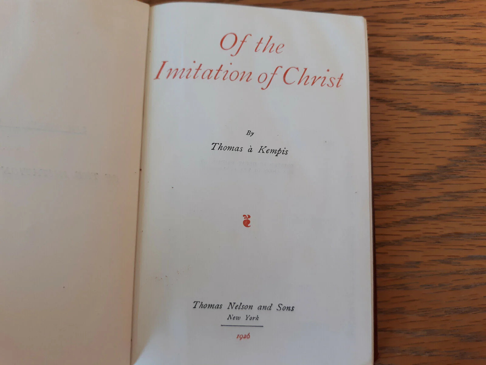 Of The Imitation Of Christ Thomas A Kempis 1926 New Century Library Leather Thom