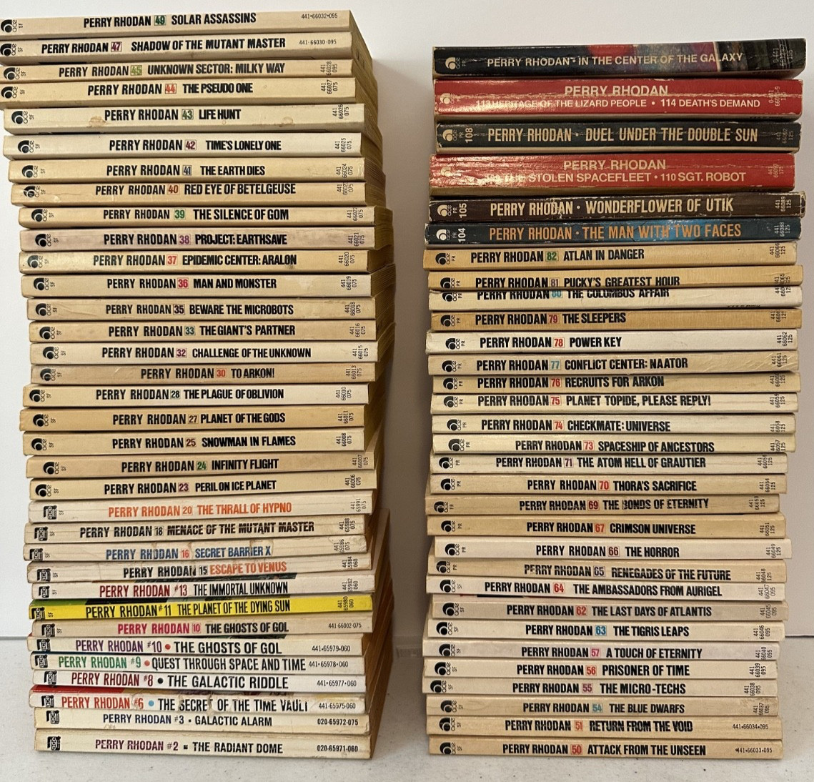 1960s 1970s Perry Rhodan VTG sci fi PB 65 huge lot ACE series mixed run bi month