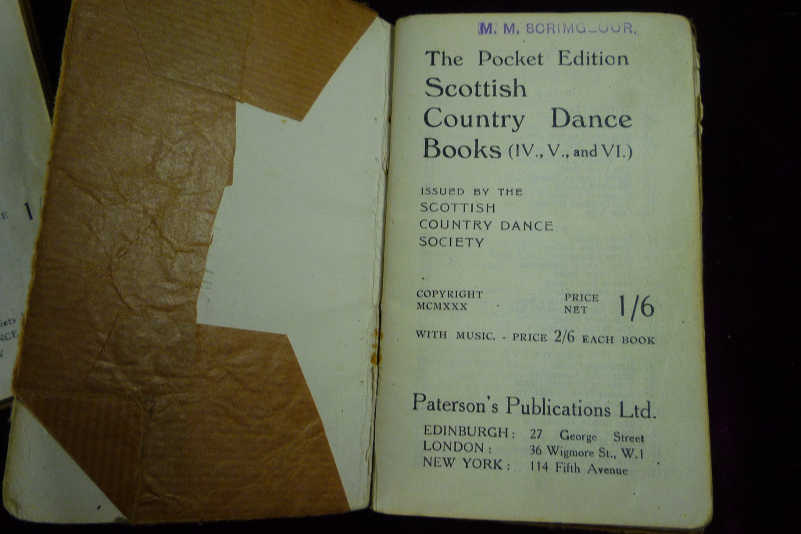 2 VINTAGE 1930’s Scottish Country Dance Books – Pocket Editions
