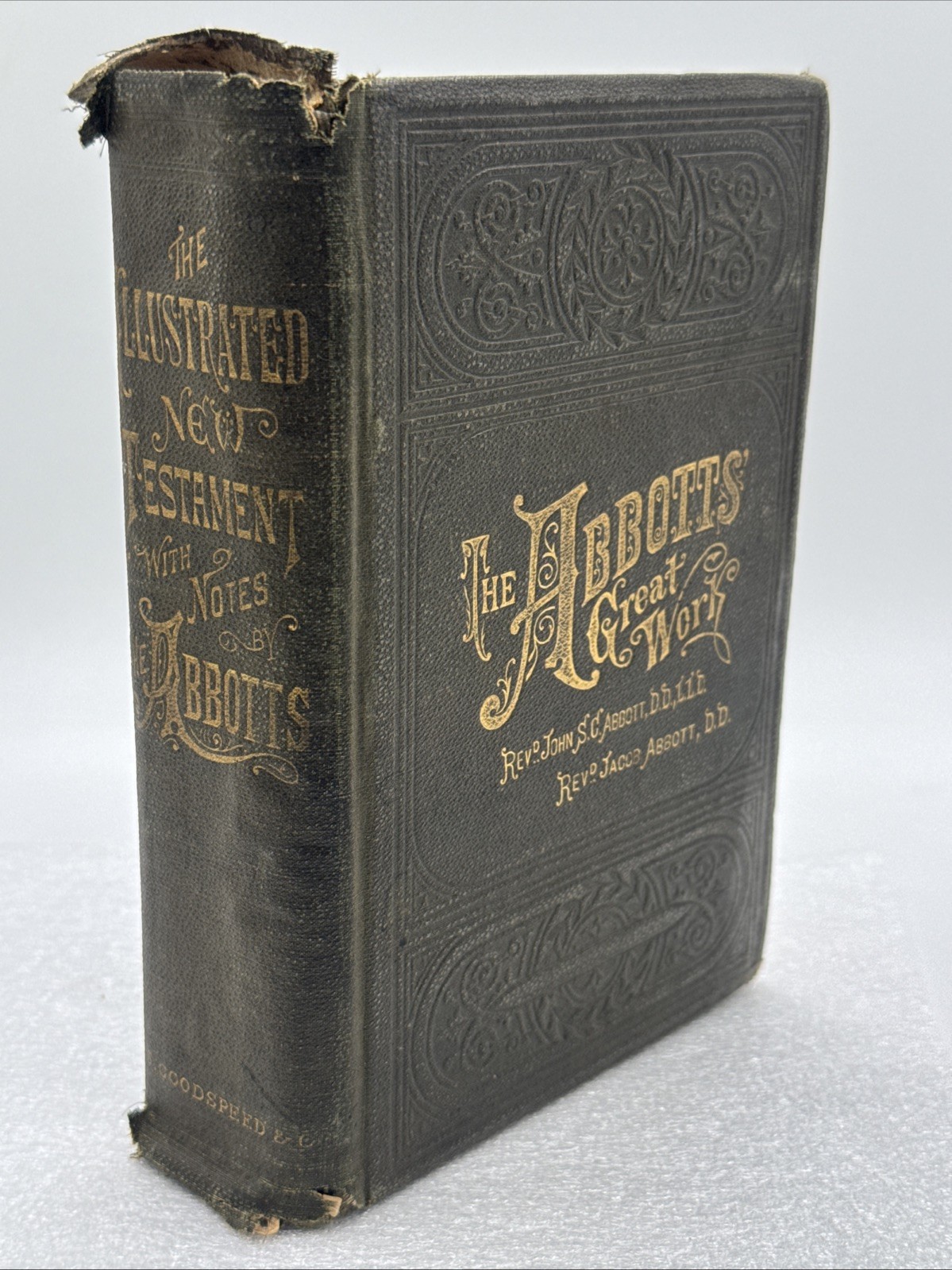 Antique Abbotts Great Work 1881 The Illustrated New Testament Notes Maps RevJohn
