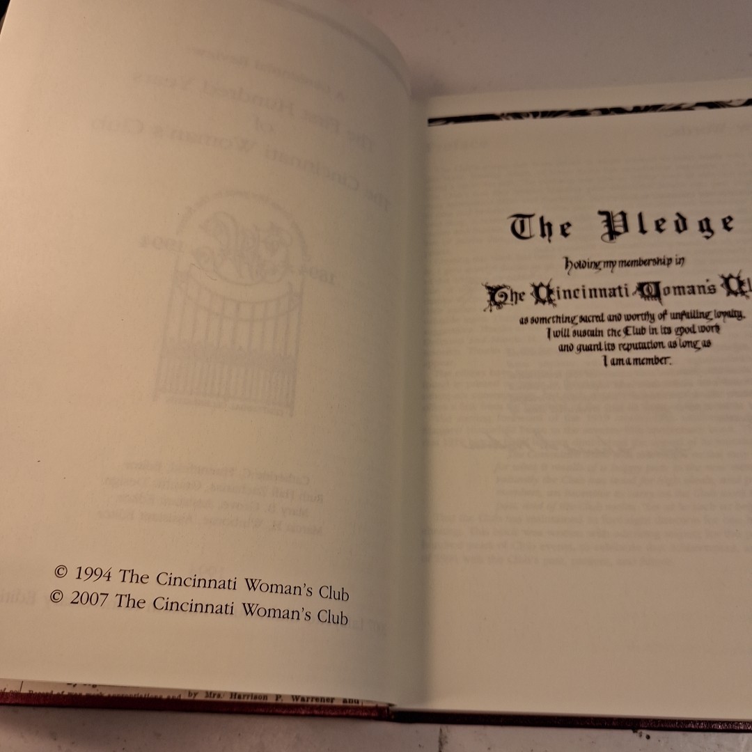 A Centennial Review: First Hundred Years of the Cincinnati Woman’s Club HC 2007