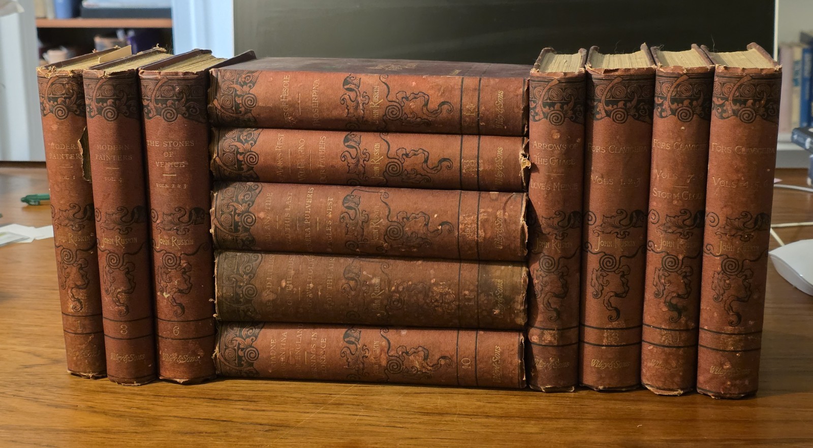 „The Works of John Ruskin“ 12 Volumes total, Incomplete Set