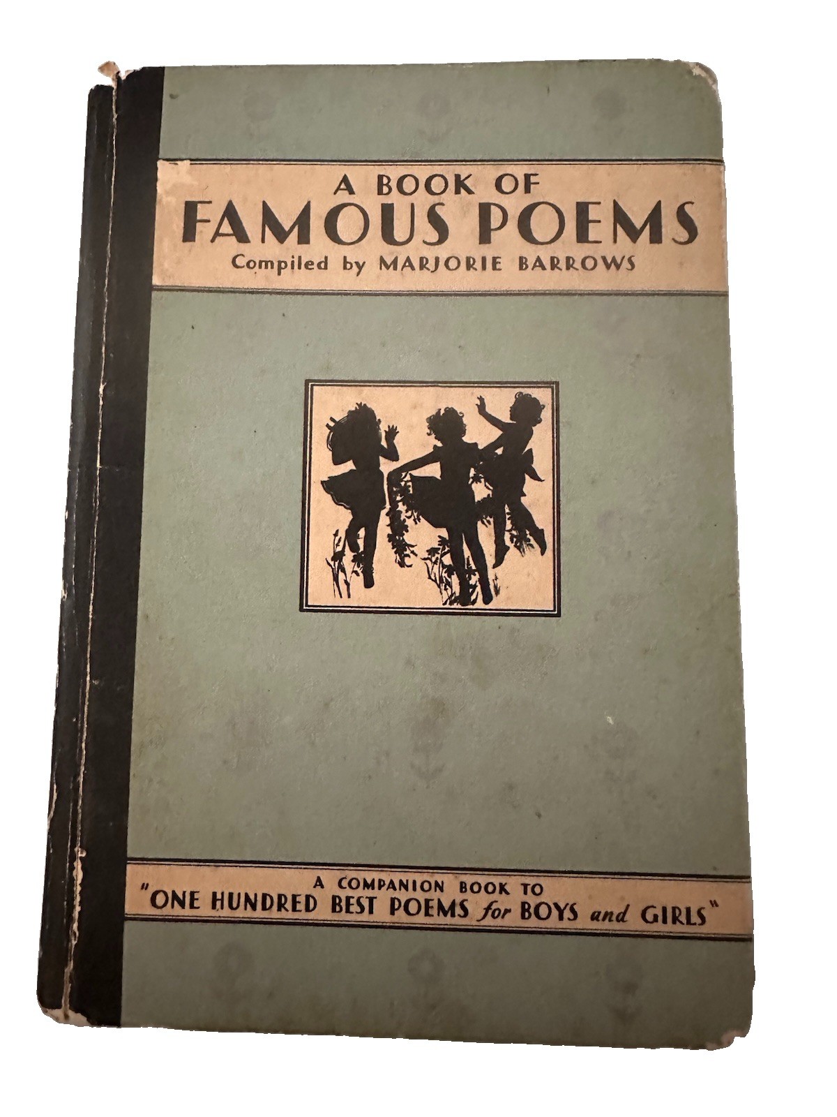 “A Book of Famous Poems” by Marjorie Barrows, Whitman Pub. 1931 Rare Ephemera