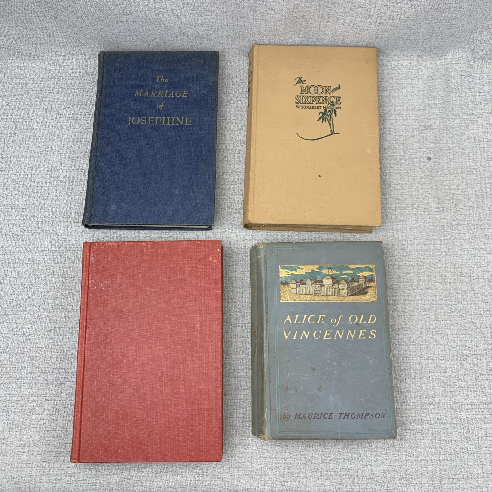 Lot of 16 Antique Decorative Vintage Fiction Books Instant Library Staging