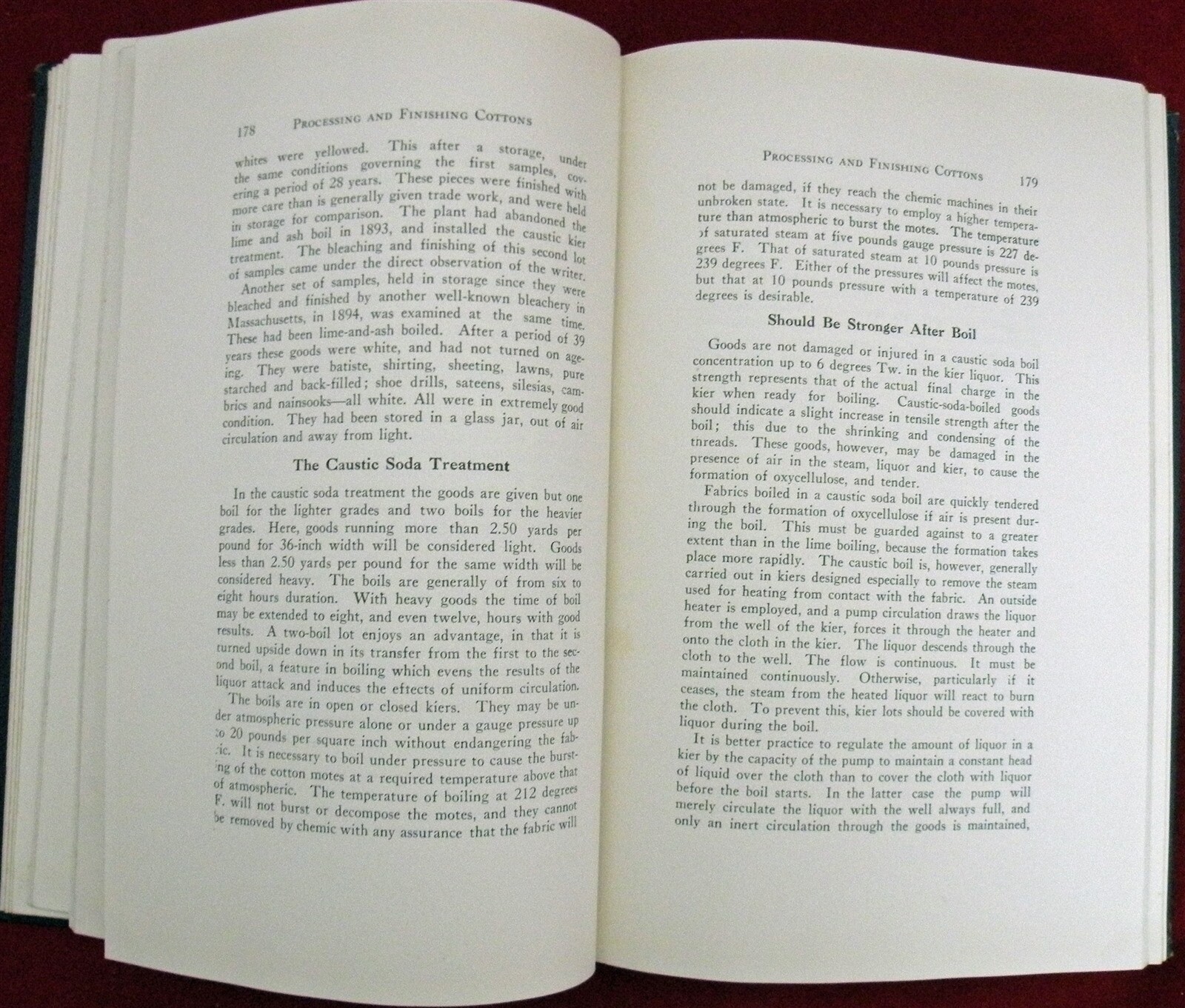 Processing And Finishing Cottons By James F. Monaghan Volume I Signed 1st Ed HB