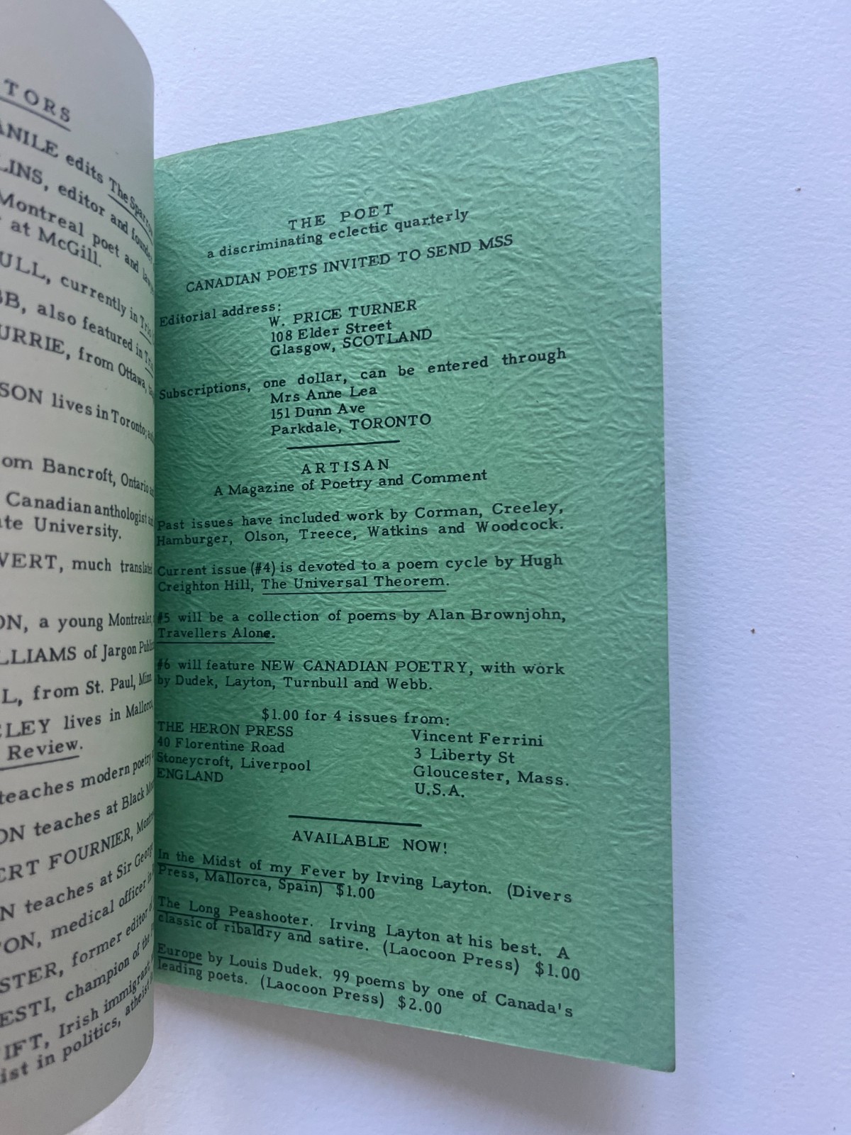 CIV/n 6 ~ 1954 ~ Charles Olson ~ Creeley ~ Irving Layton RARE literary magazine