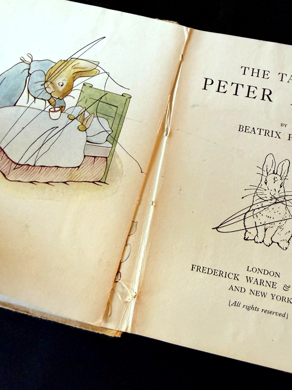 Vtg The Tale of Peter Rabbit by Beatrix Potter First Edition HC F Warne & Co GBR