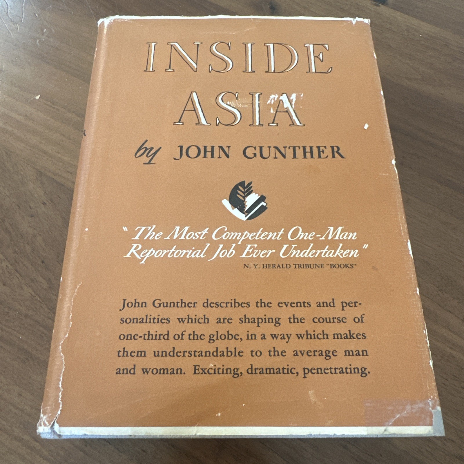 Inside Asia by John Gunther (1939, Hardcover)
