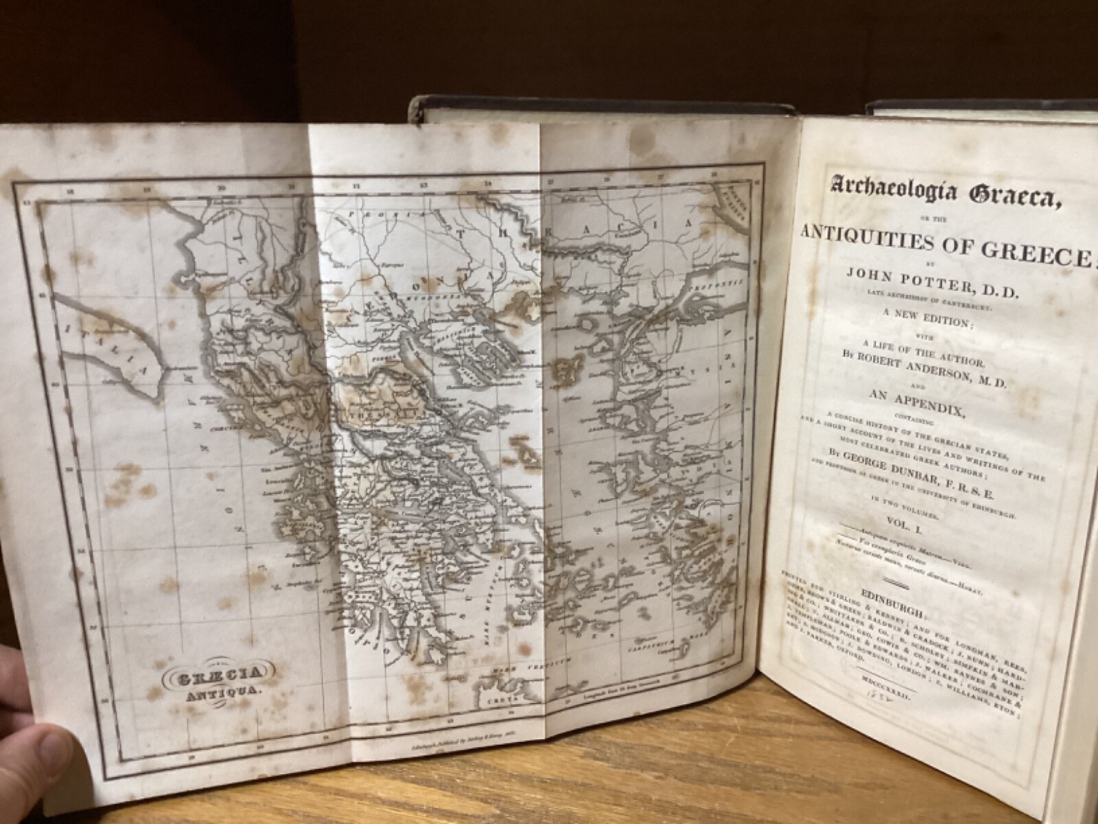 1832 Archaeologia Graeca / Antiquities Of Greece – John Potter – G. F. HOAR COPY