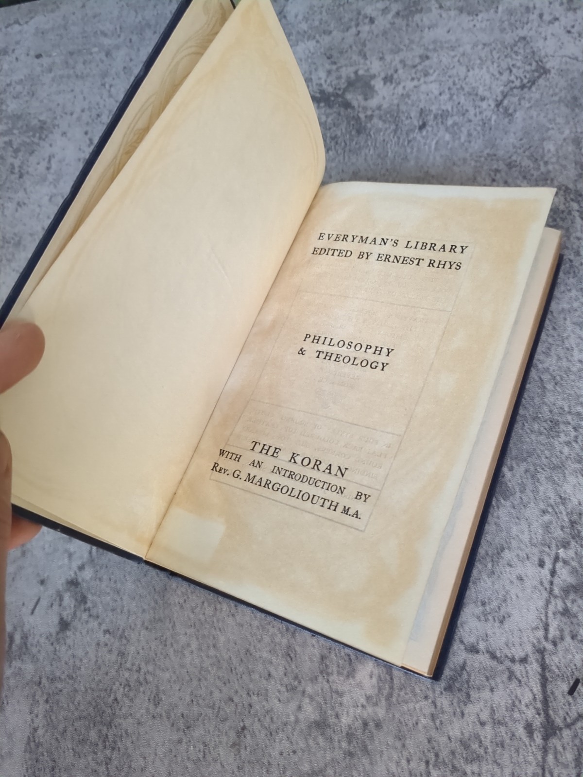 The Koran 1911 Everyman’s Library Ernest Rhys Translated By Rodwell J.M Dent
