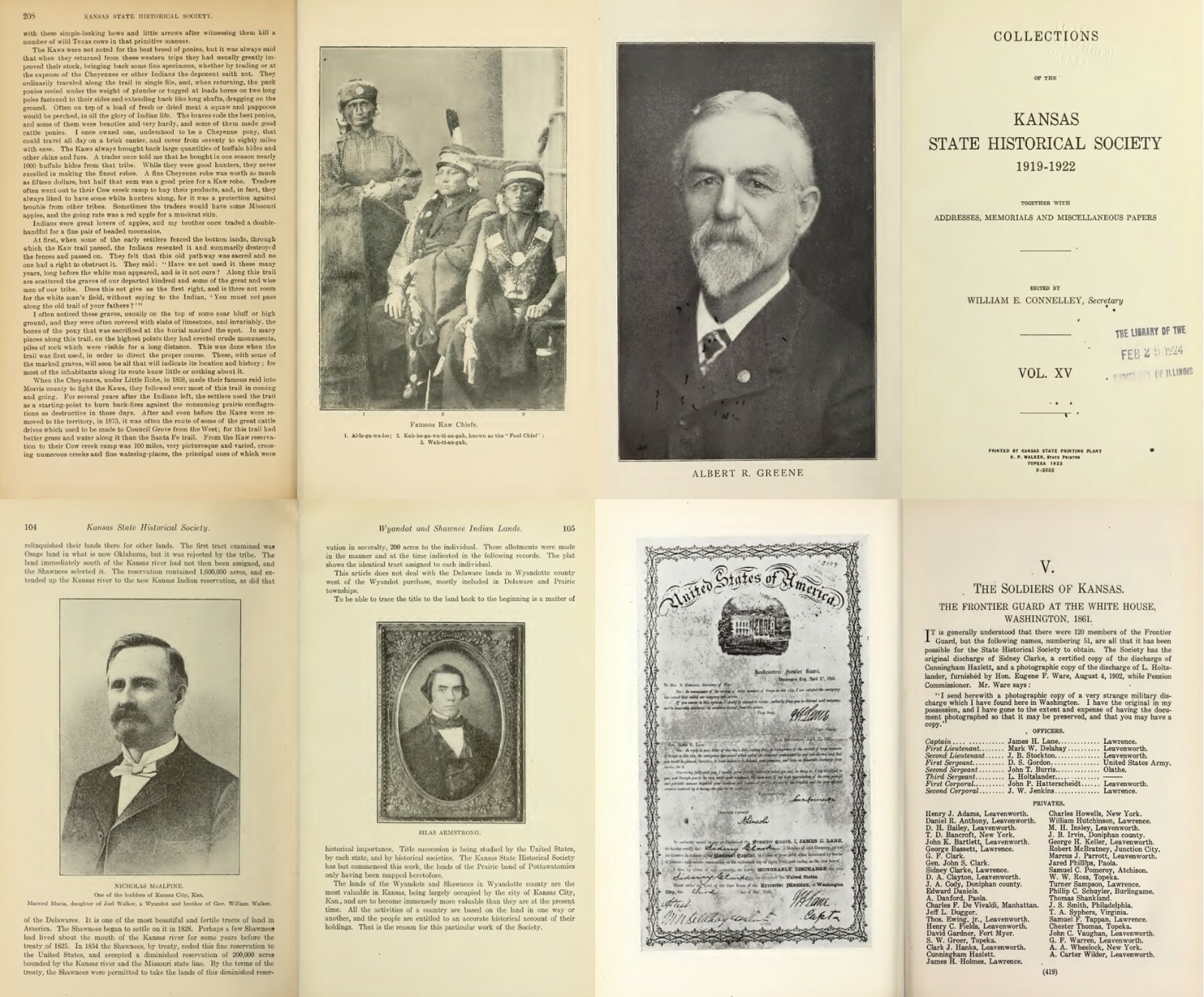 17 Kansas State Historical Society Collection Volumes (1875-1928) on DVD