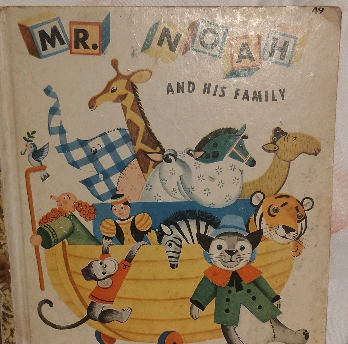 Jane Werner Mr. Noah and His Family Illustrated Hardcover Simon & Schuster 1948