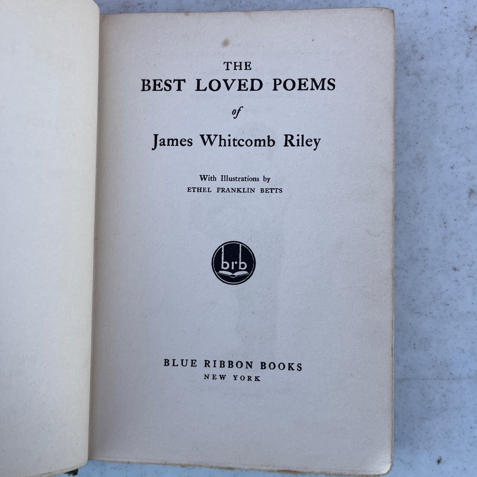 The Best Loved Poems of James Whitcomb 1920 Hardcover Book Hardcover