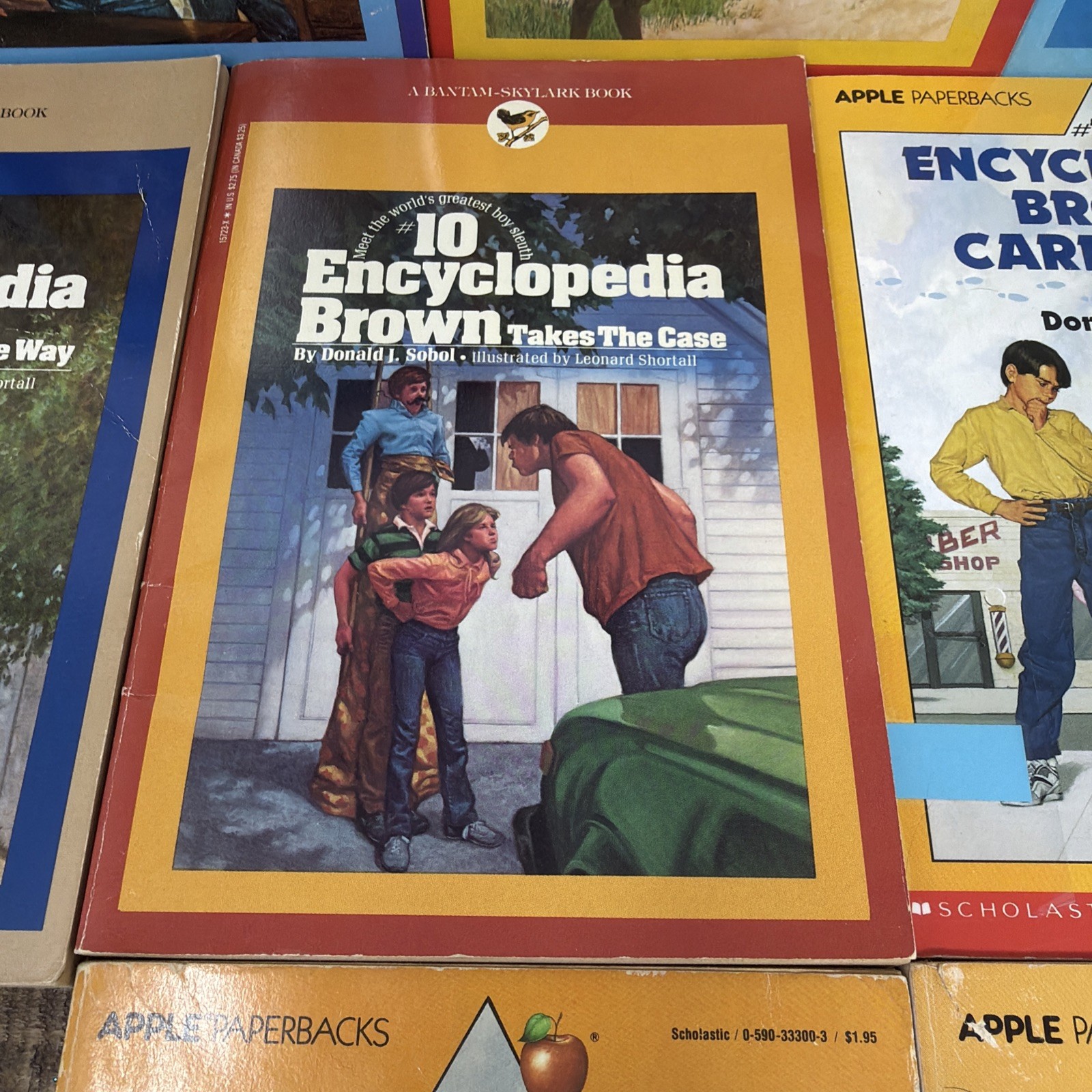 Encyclopedia Brown Lot 9 Vintage Paperback 1980s Boy Detective Mystery