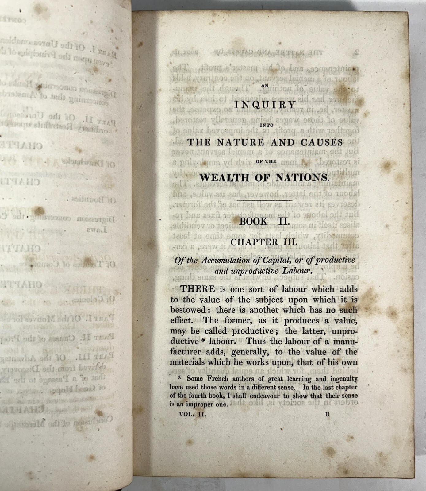 Set of 3 The Wealth of Nations by Adam Smith 1822 Antique Hardcovers